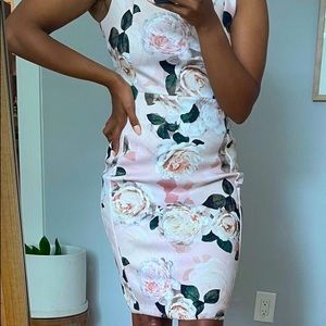 Pink Floral Calvin Klein Dress
